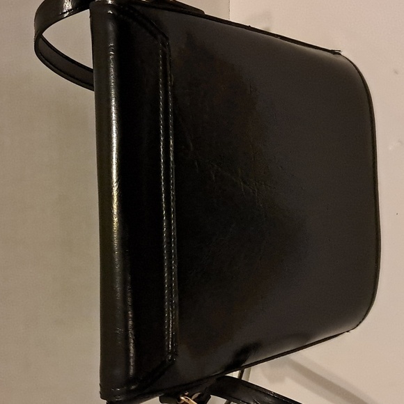 MARCHINO Black Leather Bucket Style Handbag with Gold Hardware - Picture 3 of 8